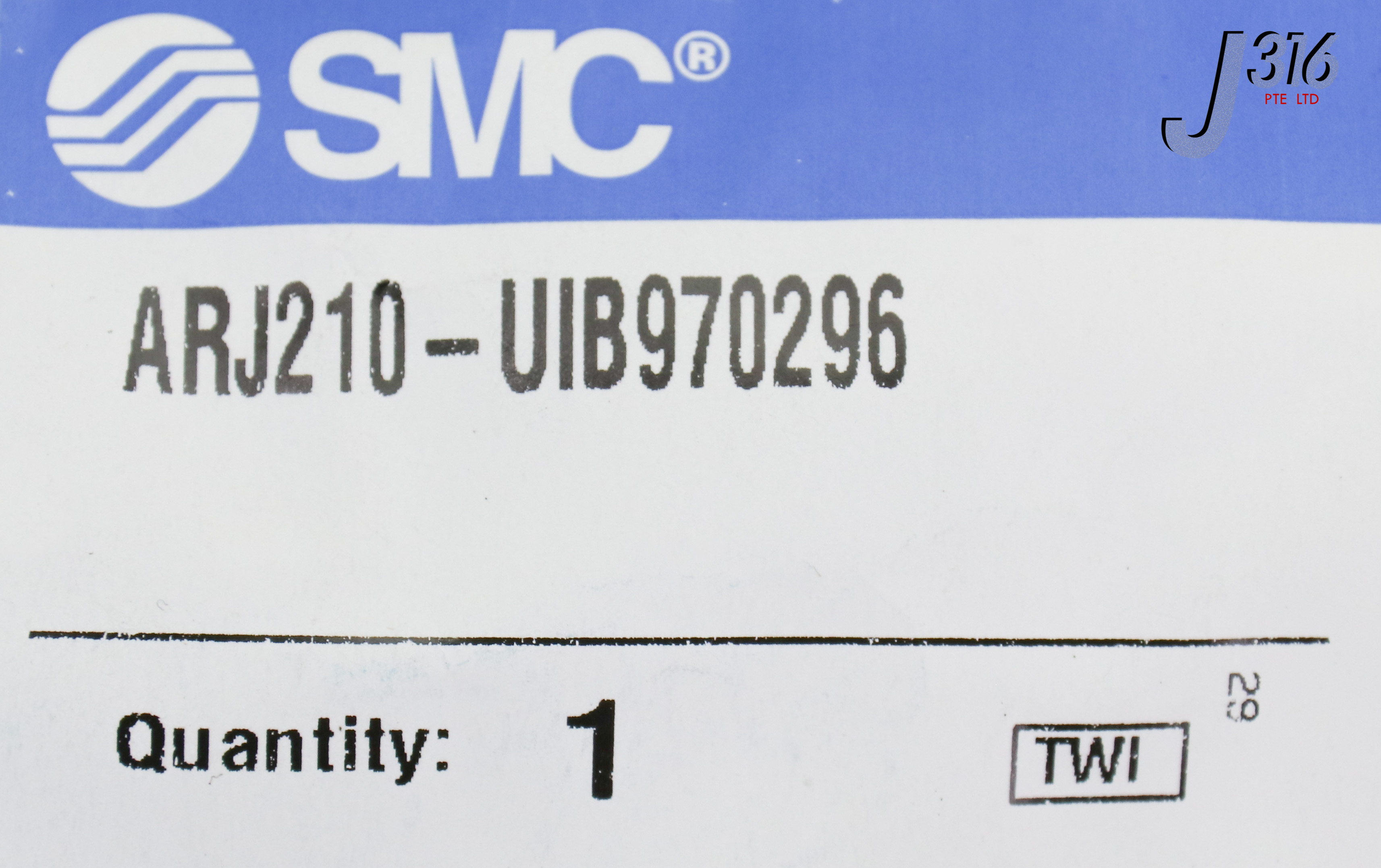 24254 SMC PRESSURE REGULATOR, 60 PSI PRESET, ARJ210-M5 (NEW